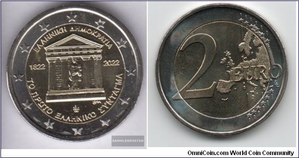 2 euro 200 Years of Constitution
