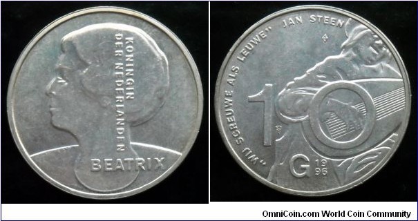 Netherlands 10 gulden. 1996, Jan Steen. Ag 800. Weight; 15g. Diameter; 33mm. Mintage: 1.500.000 pcs.