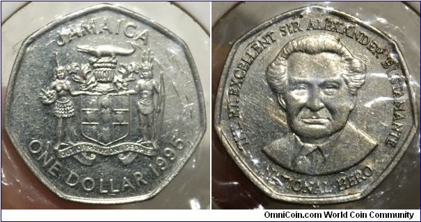 1 Dollar (Commonwealth - State of Jamaica / Queen Elizabeth II // Nickel plated Steel) 