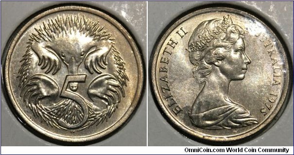 5 Cents (Commonwealth of Australia / Queen Elizabeth II // Copper-Nickel 75/25 / Low Mintage: 30.121 pcs) 