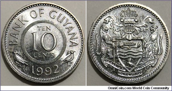 10 Cents (Co‑operative Republic of Guyana // Copper-Nickel) 