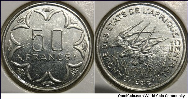 50 Francs CFA (Central African States // Nickel 4.7g)