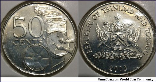 50 Cents (Republic of Trinidad and Tobago // Copper-Nickel) 