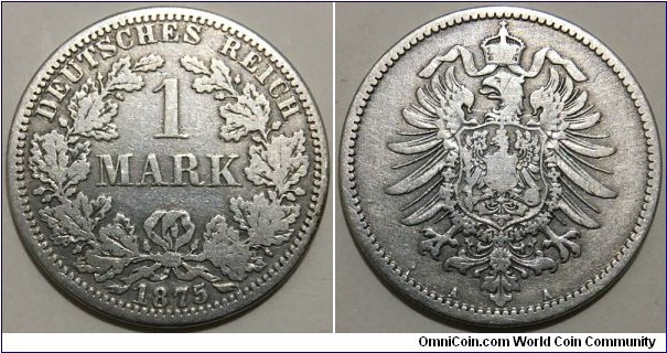 1 Mark (German Empire / Kaiser Wilhelm I // SILVER 0.900 / 5.556g / ⌀24mm) 