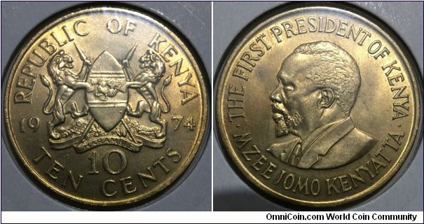 10 Cents (Republic of Kenya // Nickel Brass) 
