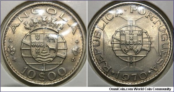 10 Escudos (Overseas province of Portugal // Copper-Nickel / Mintage: 978.000 pcs) 