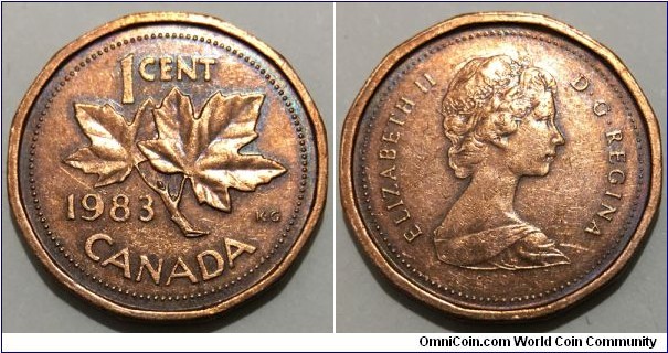 1 Cent (Commonwealth - Federal State of Canada / Queen Elizabeth II / 12 sided type // Bronze 2.5g) 