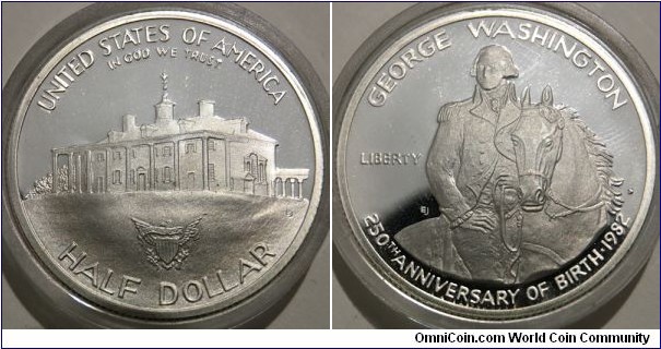 1/2 Dollar (United States of America / 250th Anniversary of George Washington's Birth // SILVER 0.900 / 12.5g / ⌀30.61mm / PROOF) 