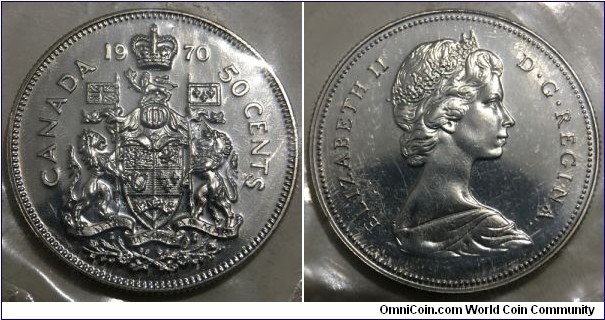 50 Cents (Commonwealth - Federal State of Canada / Queen Elizabeth II // Nickel 8.1g) 