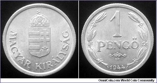 Hungary 1 pengo. 1944, Nice condition. Second piece in my collection.