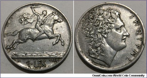 1 Lek (1st Albanian Republic // Nickel 8g) 