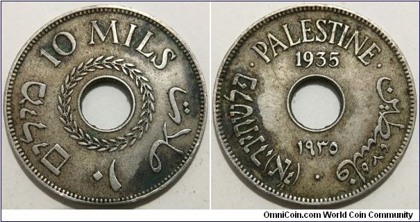 10 Mils (British Mandate // Copper-Nickel) 