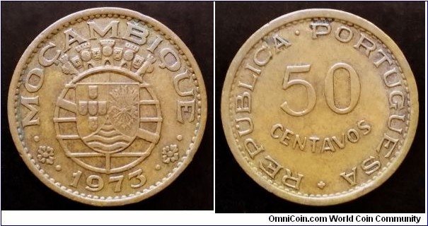 Mozambique 50 centavos. 1973, Portugal administration.