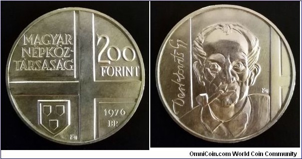 Hungary 200 forint. 1976, Hungarian Painters - Gyula Derkovits. Ag 640. Weight; 28g. Diameter; 37mm. Mintage: 25.000 pcs.