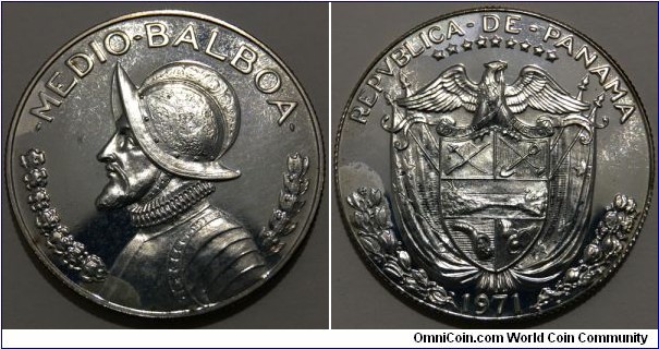 1/2 Balboa (Republic of Panama // SILVER 0.400 / 11.5g / ⌀30.6mm / Low Mintage: 10.696 pcs / PROOF) 