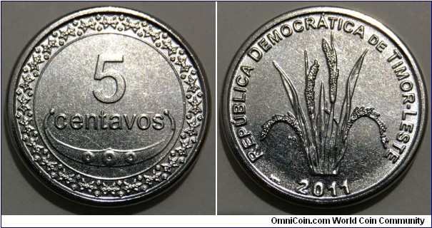 5 Centavos (Democratic Republic of Timor-Leste // Nickel clad Steel)