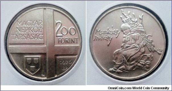 Hungary 200 forint. 1976, Hungarian Painters - Mihály Munkácsy. Ag 640. Weight; 28g. Diameter; 36mm. Mintage: 25.000 pcs. Second piece in my collection.