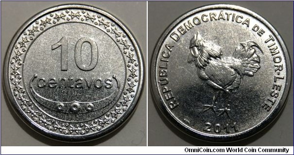 10 Centavos (Democratic Republic of Timor-Leste // Nickel clad Steel) 