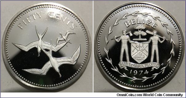 50 Cents (Commonwealth - State of Belize / Queen Elizabeth II / Series: Avifauna of Belize - Frigatebird // Copper-Nickel / Low Mintage: 21.000 pcs / PROOF) 