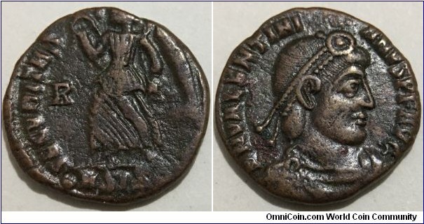 1 Follis (Roman Empire - Siscia / Emperor Valentinian I // Bronze 2.27g / Minted 364-367)