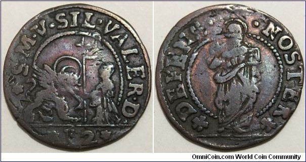 12 Bagattini / 1 Soldo (Most Serene Republic of Venice / 109th Doge of Venice Silvestro Valier // Copper 2.04g)