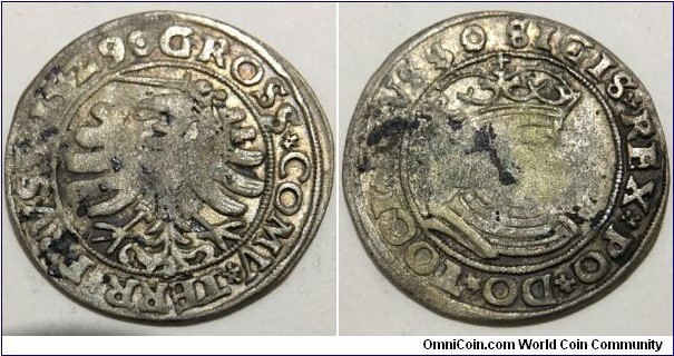 1 Grosz (Kingdom of Poland / King Sigismund I the Old // SILVER 2.06g / ⌀23mm / Minted 1528-1535) 