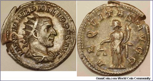 Philip I, Antoninianus, 248-249, Rome, AU(50-53), Billon, RIC:27b