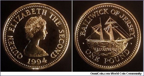 Jersey 1 pound. 1994, Nickel brass. Mintage: 60.000 pcs.