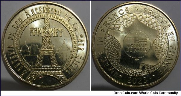 Monnaie de Paris - Tourist Token (Tour Eiffel: The ascent to the top / Nordic Gold)