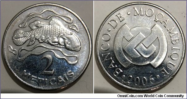 2 Meticais (Republic of Mozambique // Nickel plated Steel)