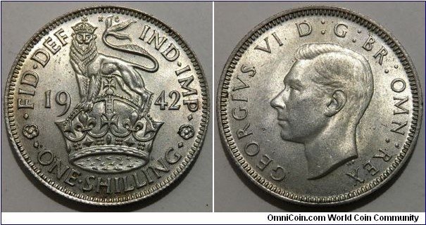 1 Shilling (United Kingdom / King George VI // SILVER 0.500 / 5.66g / ⌀23.5mm) 
