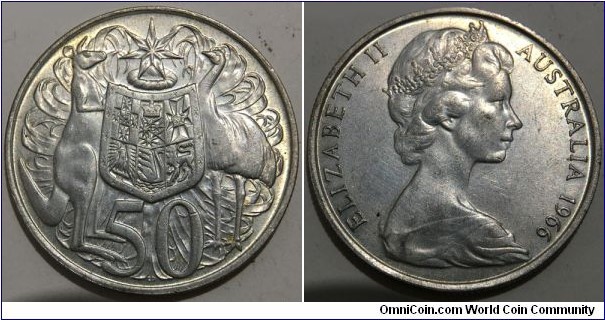 50 Cents (Commonwealth of Australia / Queen Elizabeth II // SILVER 0.800 / 13.28g / ⌀31.5mm)