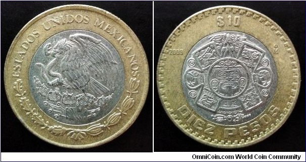 Mexico 10 pesos. 2009