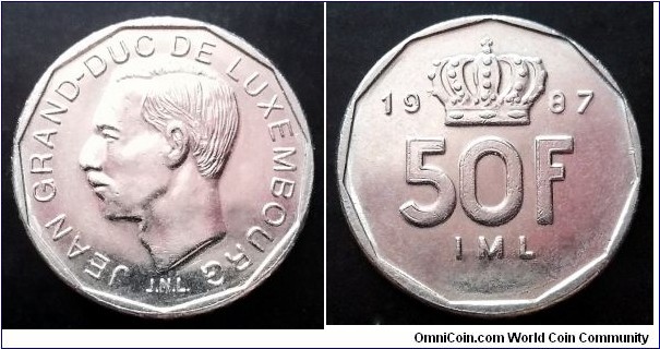 Luxembourg 50 francs. 1987