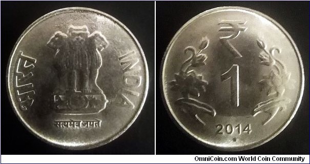 India 1 rupee. 2014, Mint Noida.