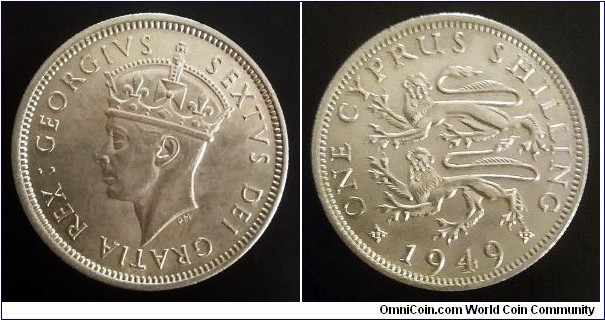 Cyprus 1 shilling. 1949
