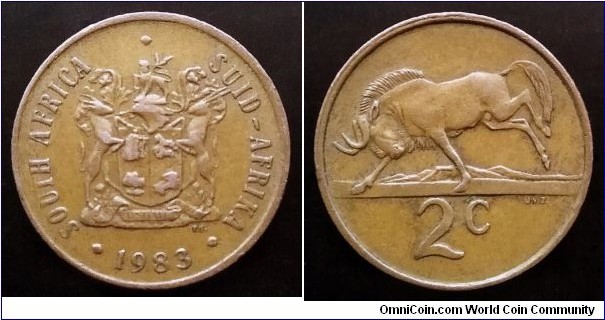 South Africa 2 cents. 1983