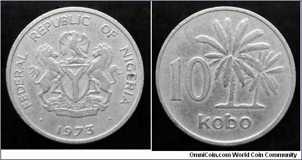 Nigeria 10 kobo. 1973, Second piece in my collection.