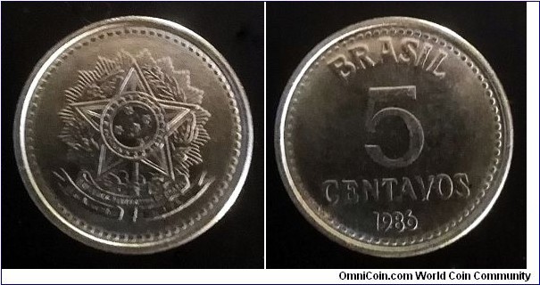 Brazil 5 centavos. 1986