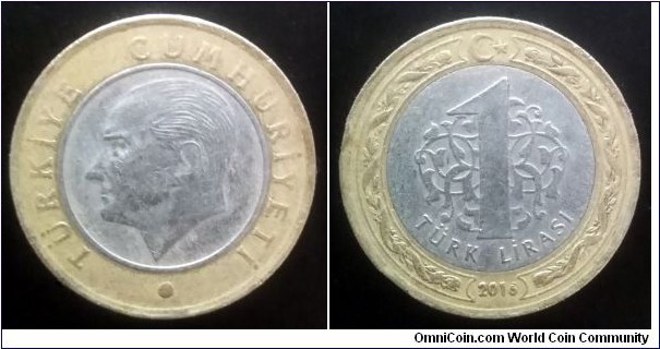 Turkey 1 lira. 2016