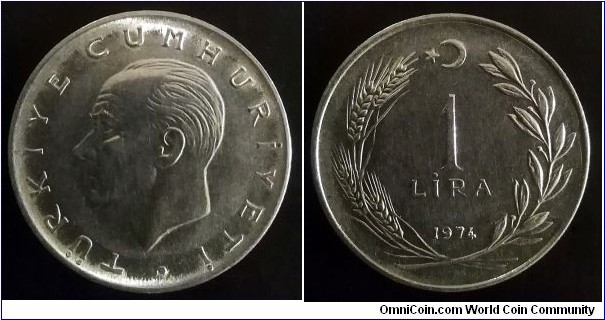 Turkey 1 lira. 1975