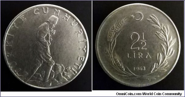 Turkey 2 1/2 lira. 1963 (II)