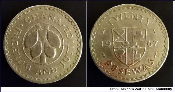Ghana 20 pesewas. 1967