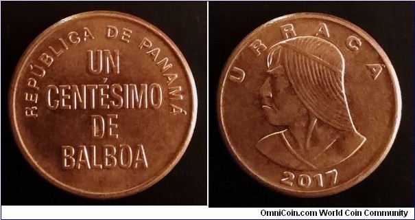 Panama 1 centesimo. 2017