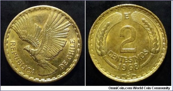 Chile 2 centesimos. 1968