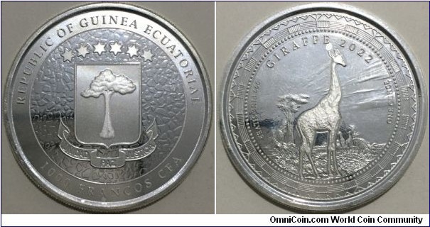 1000 Francos CFA (Republic of Equatorial Guinea // SILVER 0.999 / 31.1g / ⌀39mm / Low Mintage: 15.000 pcs / PROOF) 