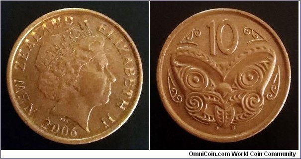 New Zealand 10 cents. 2006 (II)