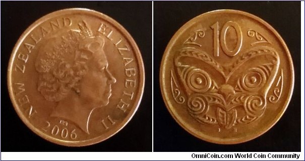 New Zealand 10 cents. 2006 (III)