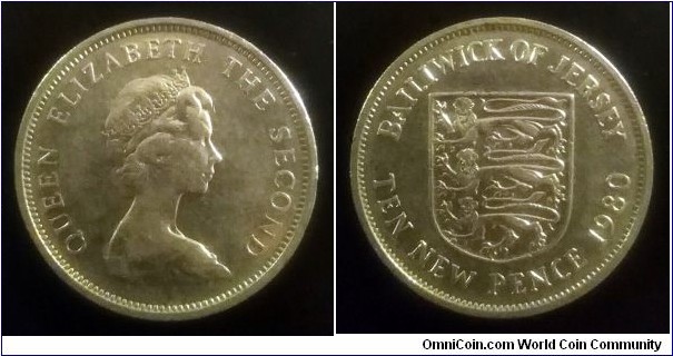 Jersey 10 new pence. 1980 (III)
