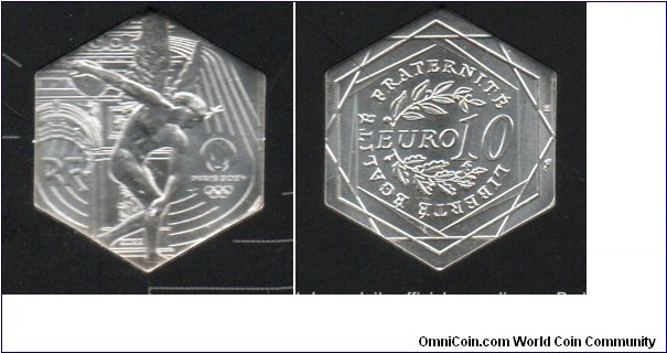 10 euro a Discus Thrower Olympic Games Paris